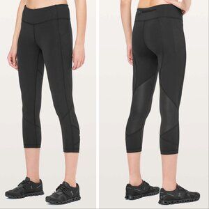 Lululemon Pace Rival Crop *22" Black Leggings
